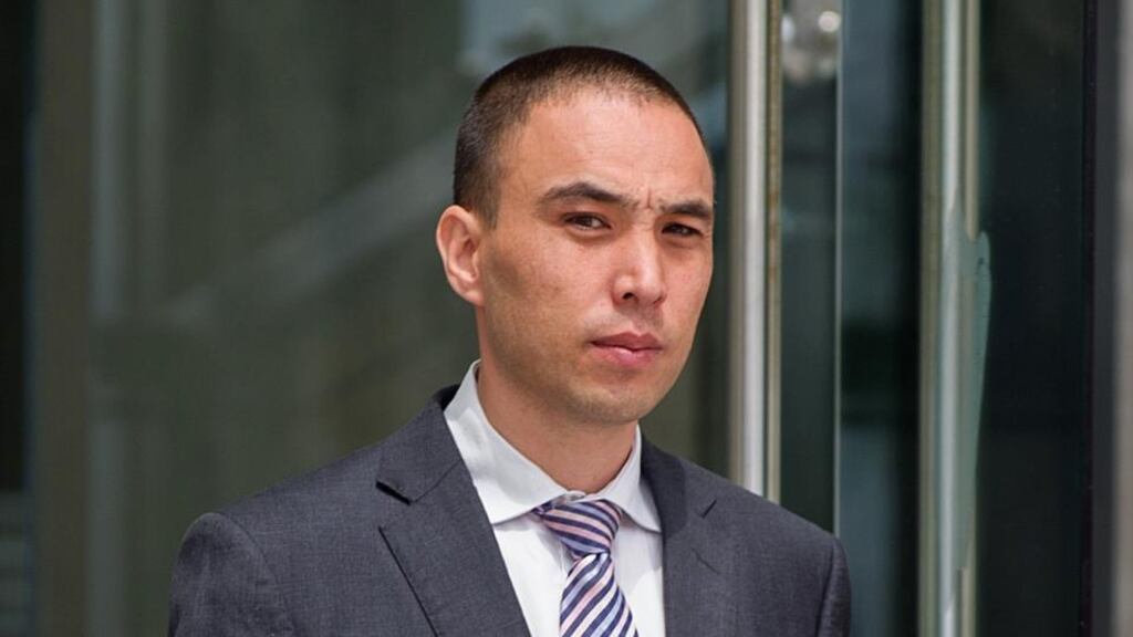 Stephen Cheung leaving Dublin District Court where he was charged with 19 counts of theft from various companies which were in liquidation. Photograph: Court Collins