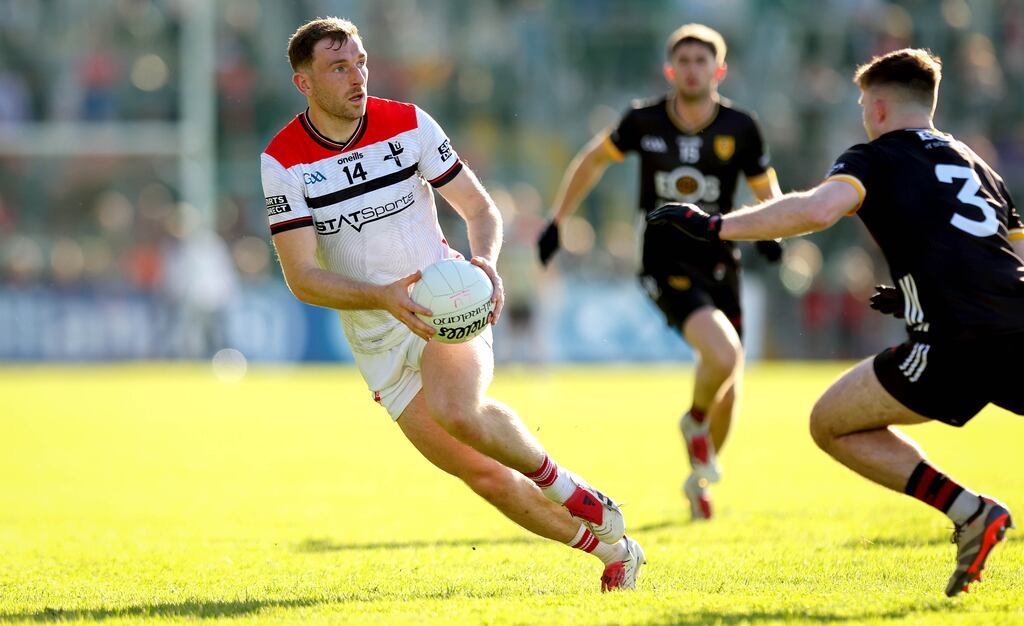 Louth's Sam Mulroy was exceptional against Down. Photograph: Ryan Byrne/Inpho