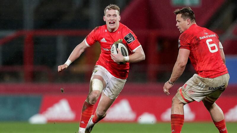 Mike Haley in action for Munster against the Scarlets at Thomond Park back in February. Photograph: Laszlo Geczo/Inpho