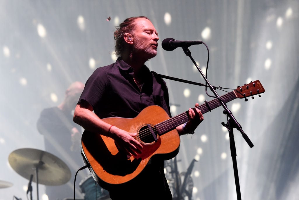 Radiohead, fronted by Thom Yorke, digitally released the live album, Hail To The Thief, last month. Photograph: Kevin Winter/Getty Images