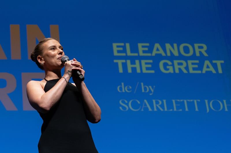 Scarlett Johansson at the screening of Eleanor the Great the the Cannes Film Festival. Photograph: Mohammed Badra/European Pressphoto Agency
