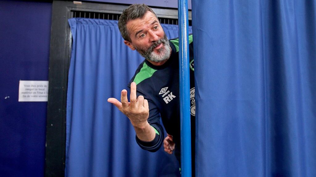 Roy Keane: “As Jack said years ago, ‘put ‘em under pressure’. I’m sure there’s a song about that, you know.” Photograph: Donall Farmer/Inpho er