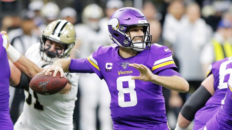 Kirk Cousins inspired the Minnesota Vikings to victory over the New Orleans Saints. Photograph: Dan Anderson/EPA