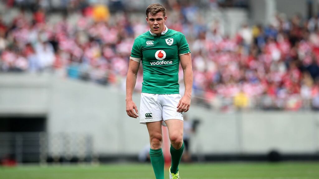 Garry Ringrose will miss Ireland’s November internationals with a shoulder injury. Photo: Inpho