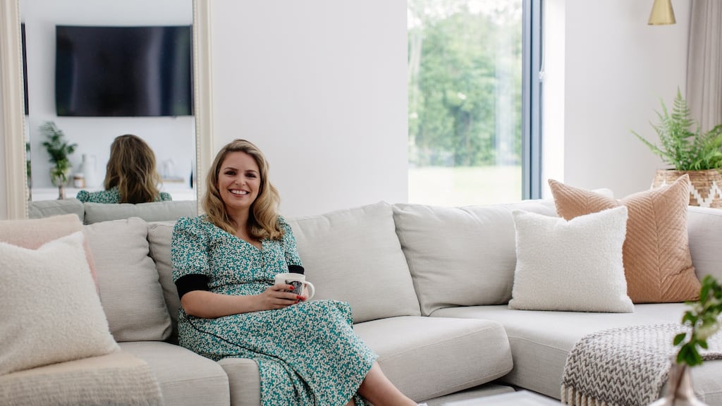 Susan McGowan relaxes in her sitting room. Photographs: Al Higgins. Styling: Sophie McKenna