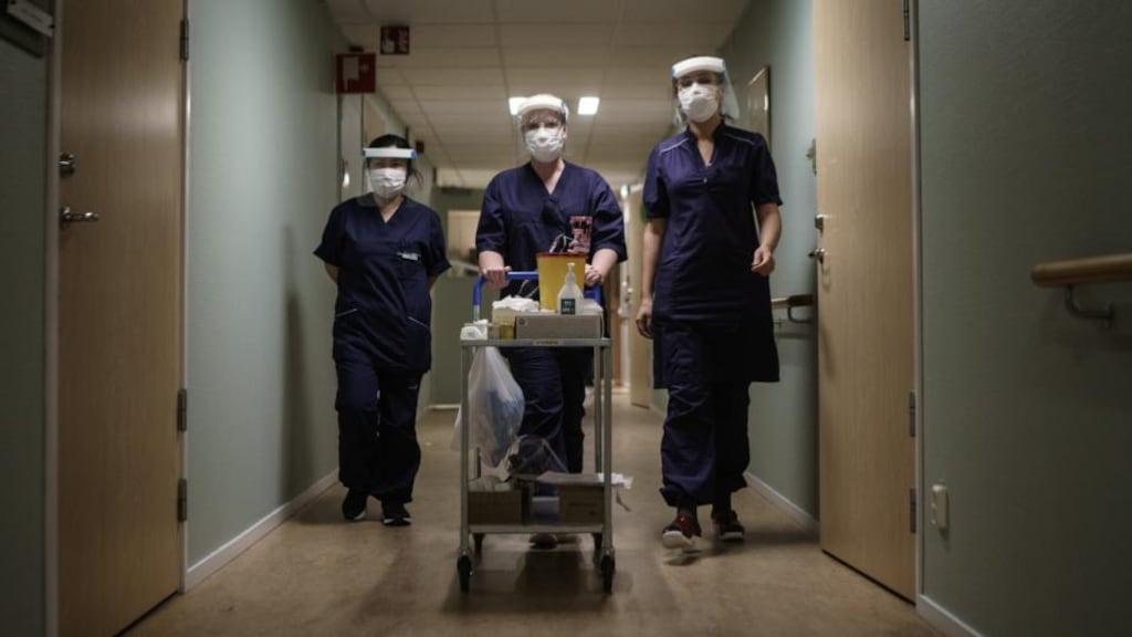 There were 311 Covid-19 cases linked to those new outbreaks, compared with 65 new cases linked to nursing home outbreaks the previous week. Photograph: Fredrik Lerneryd/Getty