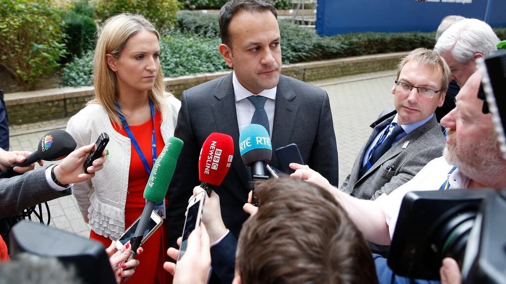 Leo Varadkar in Brussels on Thursday: “The position of Ireland.. is that if we are going to do anything on digital taxation, we should do it on an international basis through the OECD.” Photograph: Julien Warnand/EPA