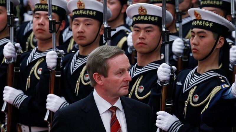 Enda Kenny inspects the guard of honour during an official welcoming ceremony at the Great Hall of the People in Beijing in 2012. Photograph: David Gray/Reuters