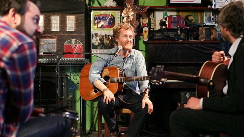 Glen Hansard of The Frames in O’Flaherty’s Bar in Dingle for Other Voices.