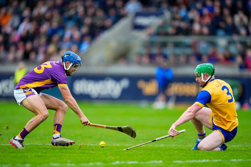 Conor McHugh in action against Kilmacud's Dara Purcell during last weekend's Dublin SFC semi-final. Photograph: James Lawlor/Inpho