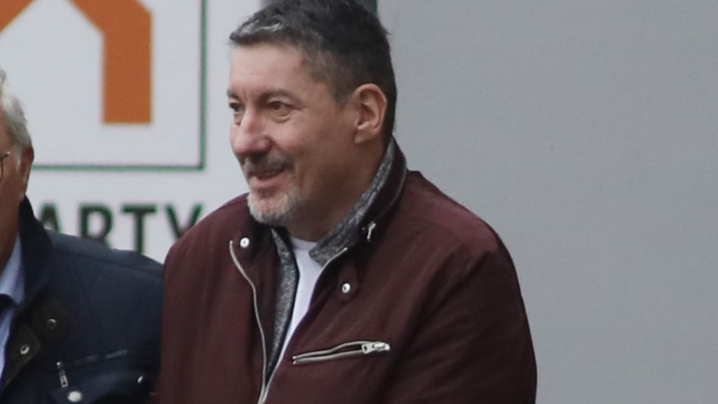 Francis Lanigan at the Four Courts after a High Court action. Photograph: Collins Courts