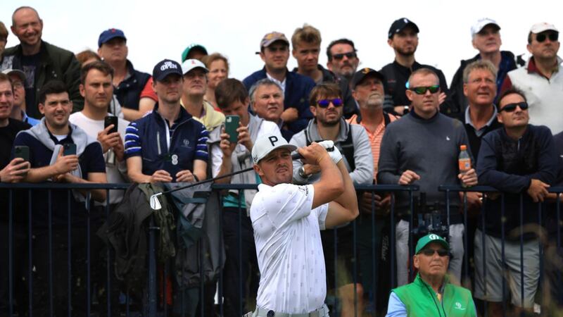 Bryson DeChambeau in practice ahead of this week’s Open at Royal St George’s. Photograph:  Chris Trotman/Getty