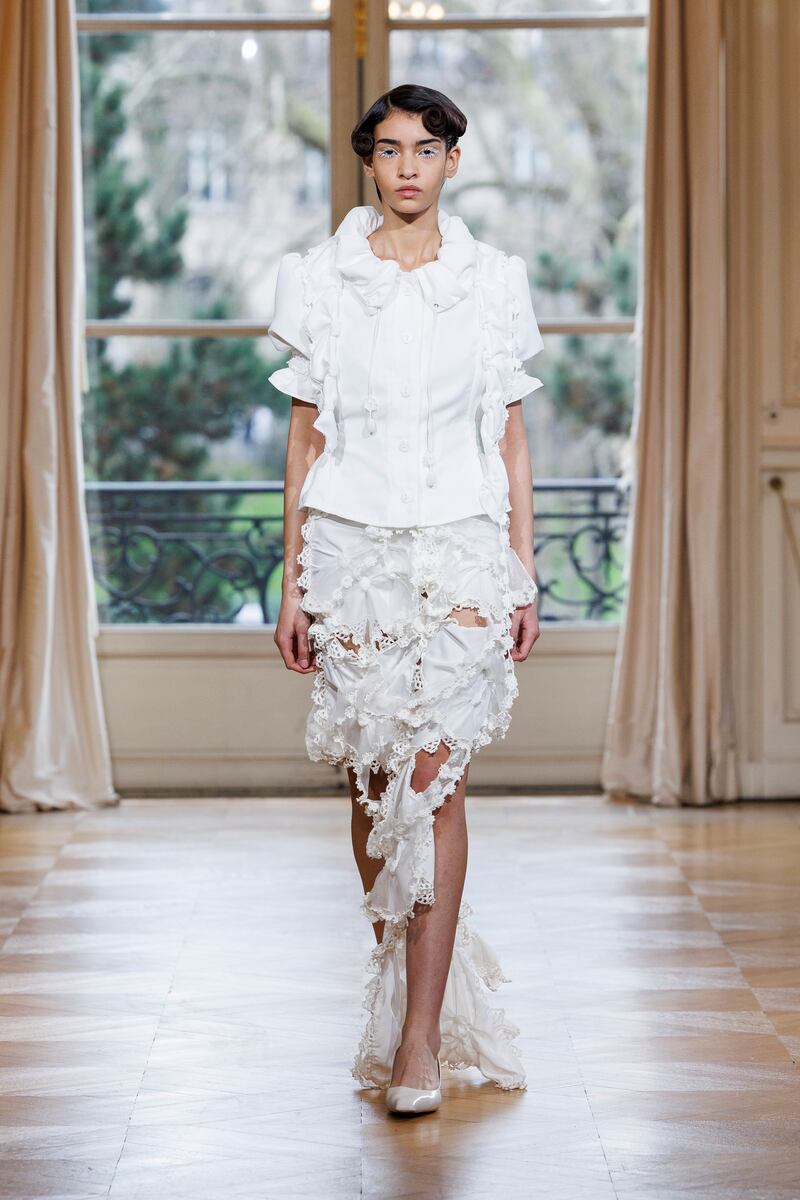 Róisín Pierce's O Lovely One, Girl that Fell from a Star at Paris Fashion Week. Photograph: Ik Aldama