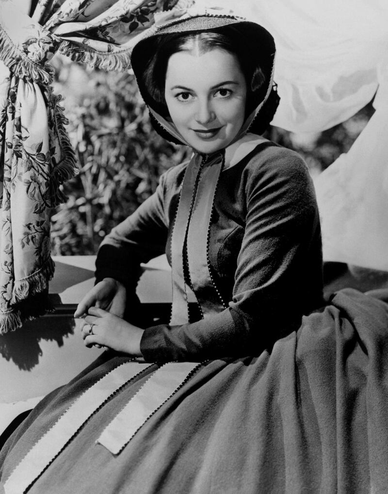 Olivia de Havilland poses for a publicity still for Gone With the Wind in 1939. Photograph: Donaldson Collection/Michael Ochs Archives/Getty Images