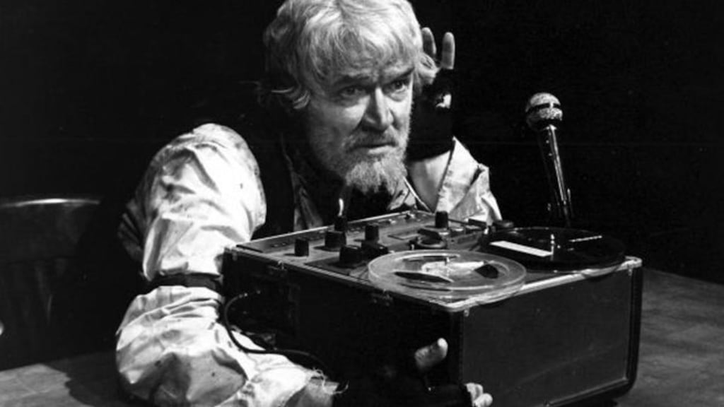 The actor and dramatic arts lecturer Maurice Good  in a production of  Krapps Last Tape at Sir Wilfred Grenfell College in Newfoundland where he lectured for many years.