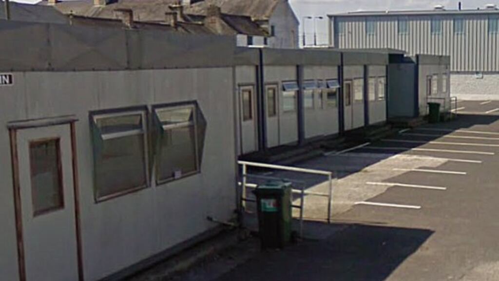 St Paul’s Secondary School, Monasterevin, Co Kildare, was damaged by an explosion in 2000 and subsequently provided with replacement prefab units. Photograph: Google Street View