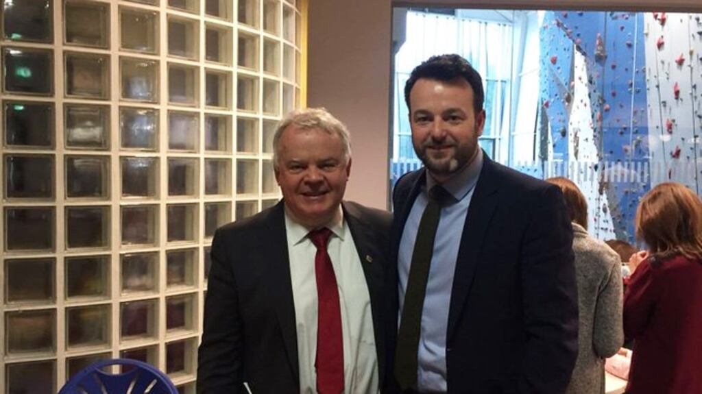 John Dallat (left) with Colum Eastwood, SDLP leader. Photograph: SDLP