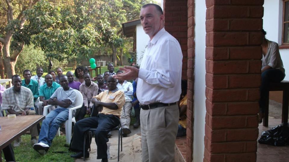 Gearoid Loibhead, from Kerry, carrying out aid  work in Malawi. Photograph: Concern