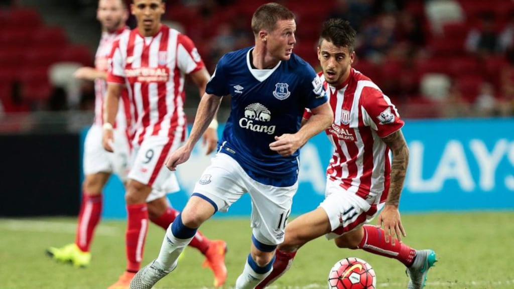 Everton continue to insist that James McCarthy is not for sale to Manchester City. Photograph: EPA
