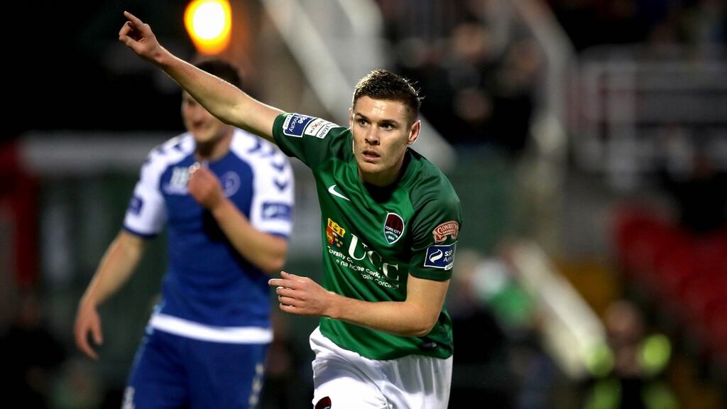 Cork’s Garry Buckley celebrates scoring the only goal of the game in their FAI Cup semi-final win over Limerick. Photo: Ryan Byrne/Inpho