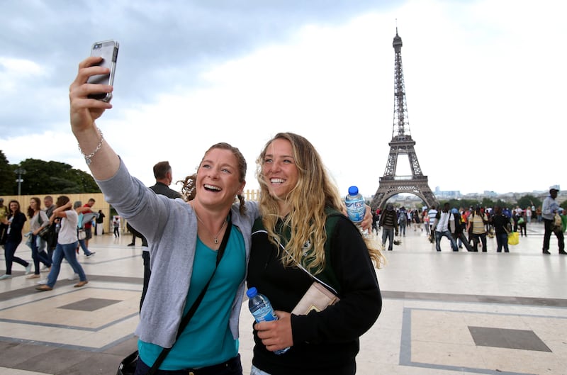 Grace Davitt and Ashleigh Orchard during the 2014 World Cup in Paris. Photograph: Dan Sheridan/Inpho