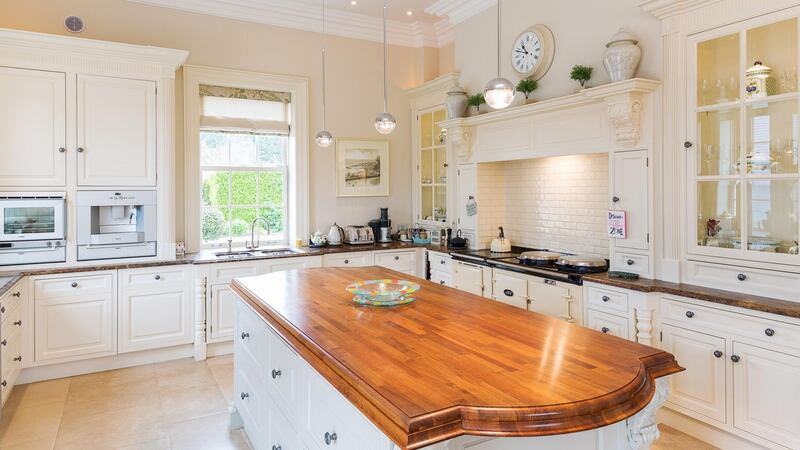 The kitchen at Castlefield House, Delgany, Co Wicklow, gets sun all day long from its tri-aspect design.