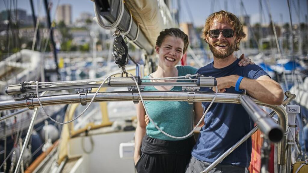 Rogue Trader, a 56-foot wooden-hulled ketch, became home to Claire McCluskey and Nick Russell in 2016. Photograph: World Cruising Club/James Mitchell Photography