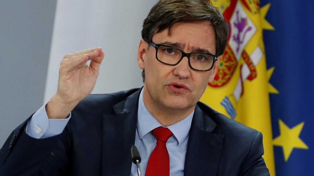Salvador Illa: The PSC’s candidate for president of Catalonia rose to prominence as the Spanish health minister when Covid-19 struck. Photograph: JJ Guillan/EPA