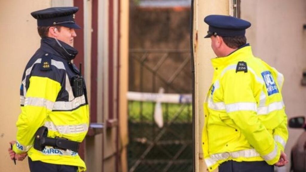 Gardaí at the scene on Mail Coach Road, Sligo, where Natalie McGuinness died. Photograph: James Connolly