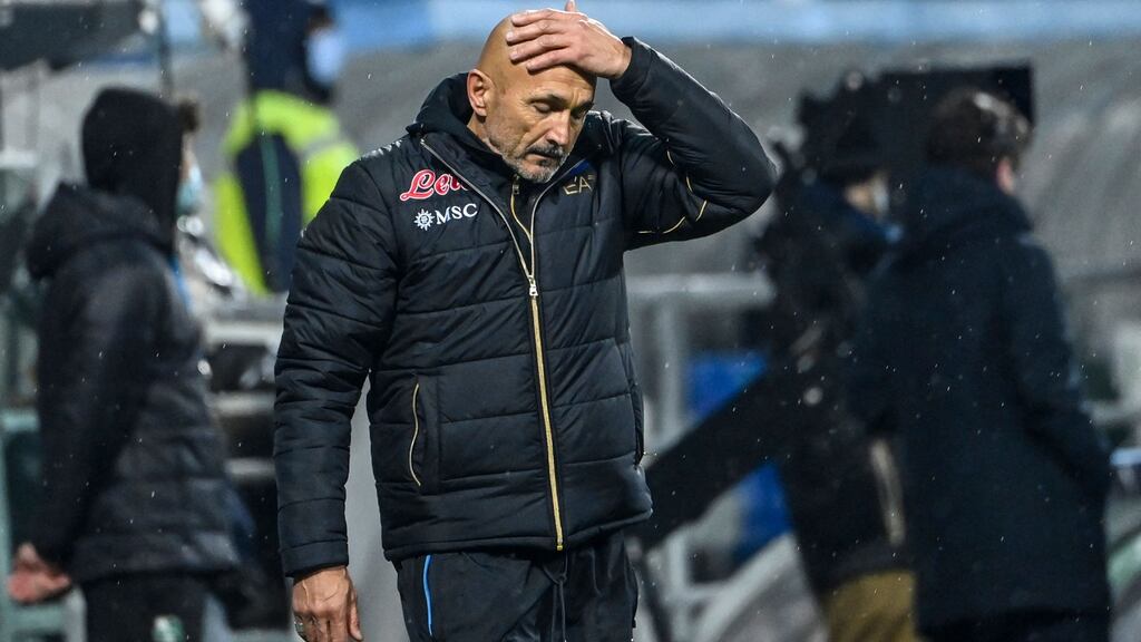 Napoli’s head coach, Luciano Spalletti. Photograph: Alberto Pizzoli/AFP via Getty