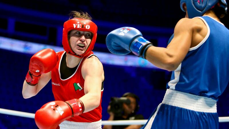 Katie Taylor during her 2016 World Championships defeat to Estelle Mossely. Photograph: Inpho