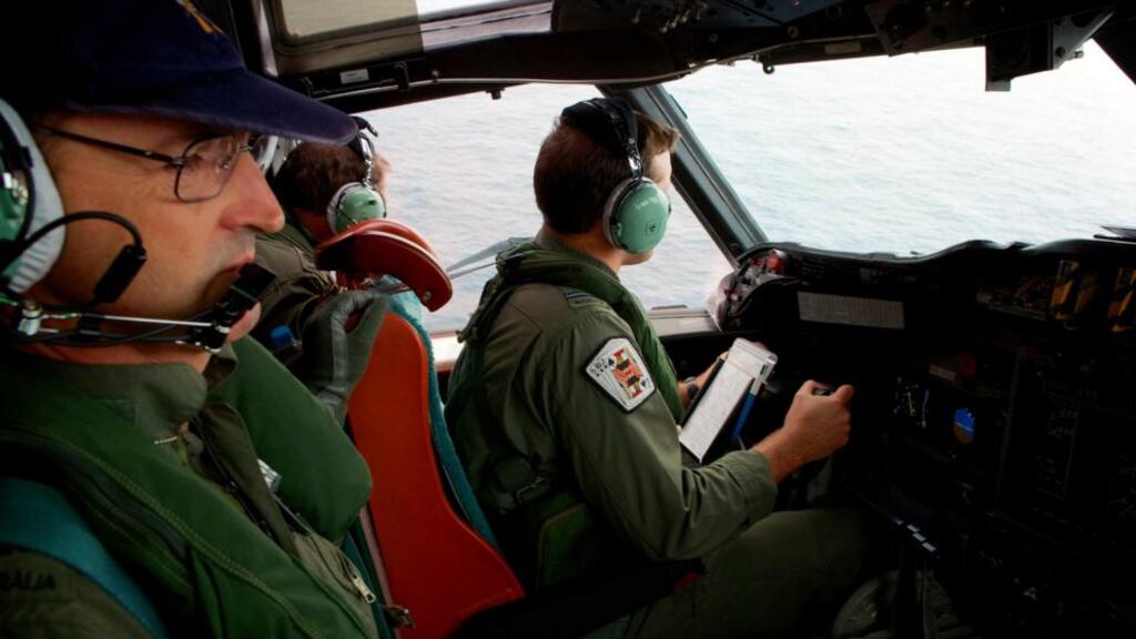A file image of a Royal Australian Air Force aircraft searching for the missing Malaysian Airlines Flight MH370 over the southern Indian Ocean in March. Photograph: