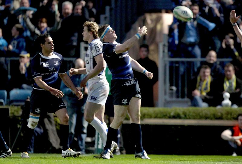 Leinster's Jamie Heaslip notched a double against Clermont in 2010. Photograph: Dan Sheridan/Inpho