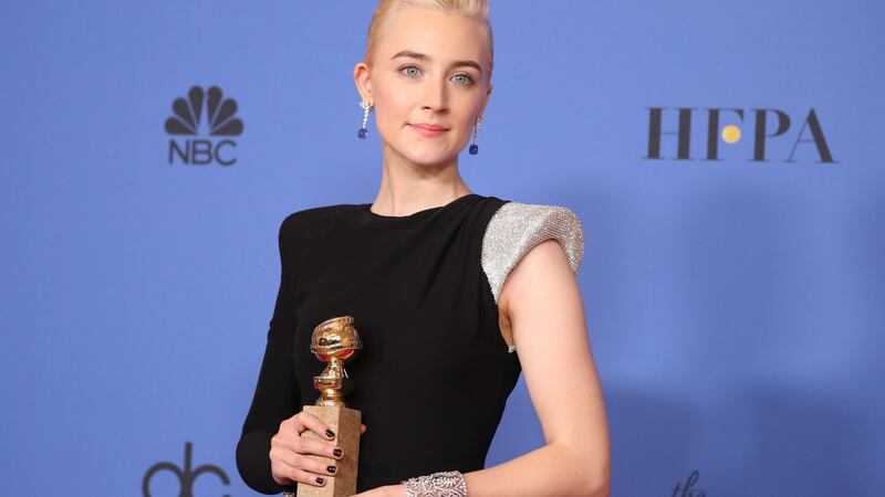 Saoirse Ronan won best actress for ‘Lady Bird’. Photograph: Reuters/Lucy Nicholson