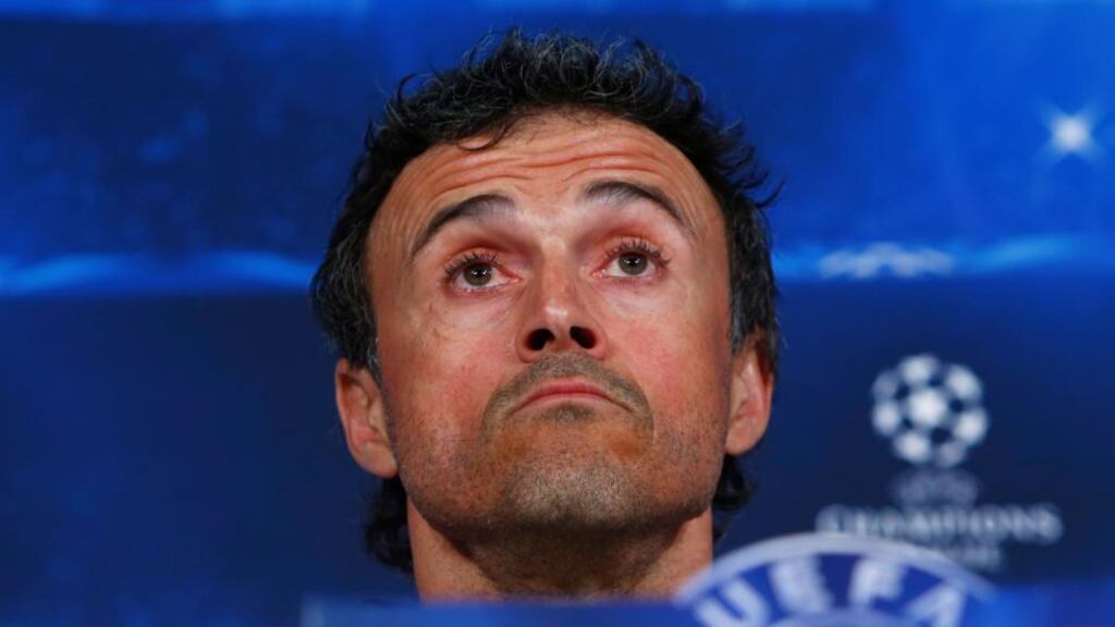 Barcelona coach Luis Enrique is intent on preventing Bayern Munich starting as well as they did against Shakhtar Donetsk and Porto. Photograph: Michaela Rehle/Reuters