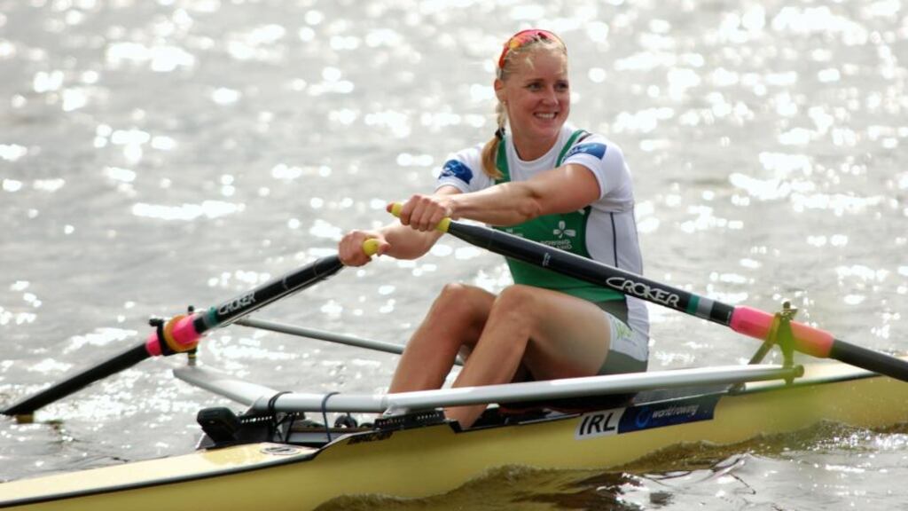 Sanita Puspure: “With 250 metres to go, I just went for it. I gave it everything I had in the last 20 strokes. If I’d only started two strokes earlier.” Photograph: Chris Carpenter/The Irish Times
