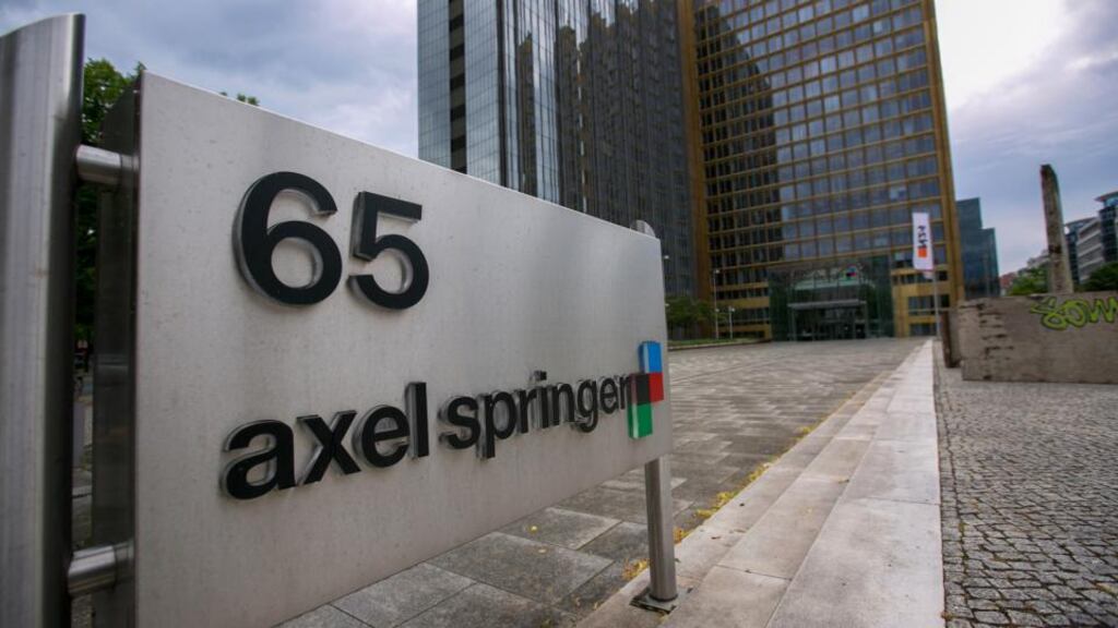 German media conglomerate Axel Springer will partner with Politico, the Washington political news publication, to create a European edition of the online publication. Photograph: Krisztian Bocsi/Bloomberg