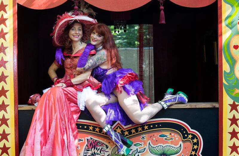 Foxy P-Cox and Lady Longbottom pictured at Fish Town. Photograph: Colin Keegan/Collins