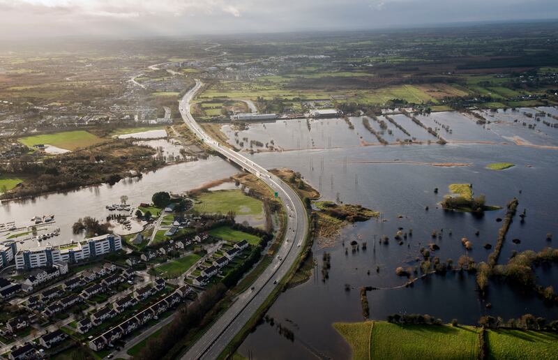 Flooding along the banks of the river Shannon at Athlone in 2015. Photograph: Brenda Fitzsimons