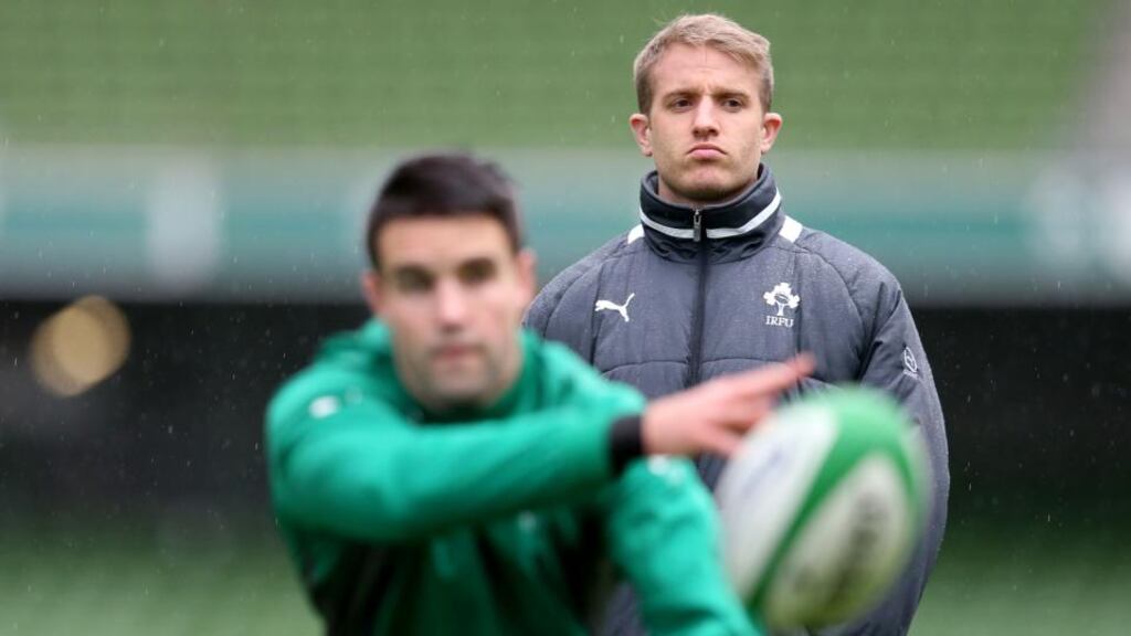 Luke Fitzgerald takes a watching brief at a recent Irish training session. Photo: Dan Sheridan/Inpho