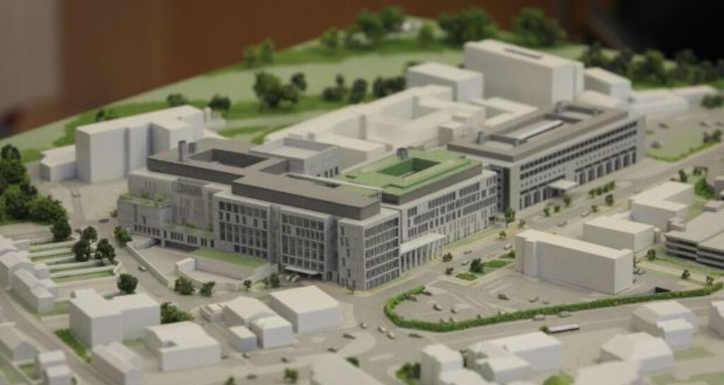 A model of the new National Maternity Hospital on the St Vincent’s campus. Photograph: Gareth Chaney Collins