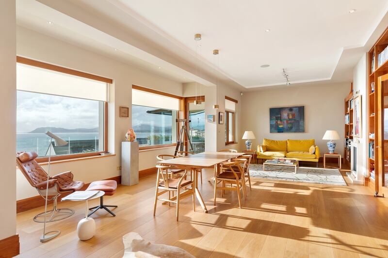 Living, dining and family room