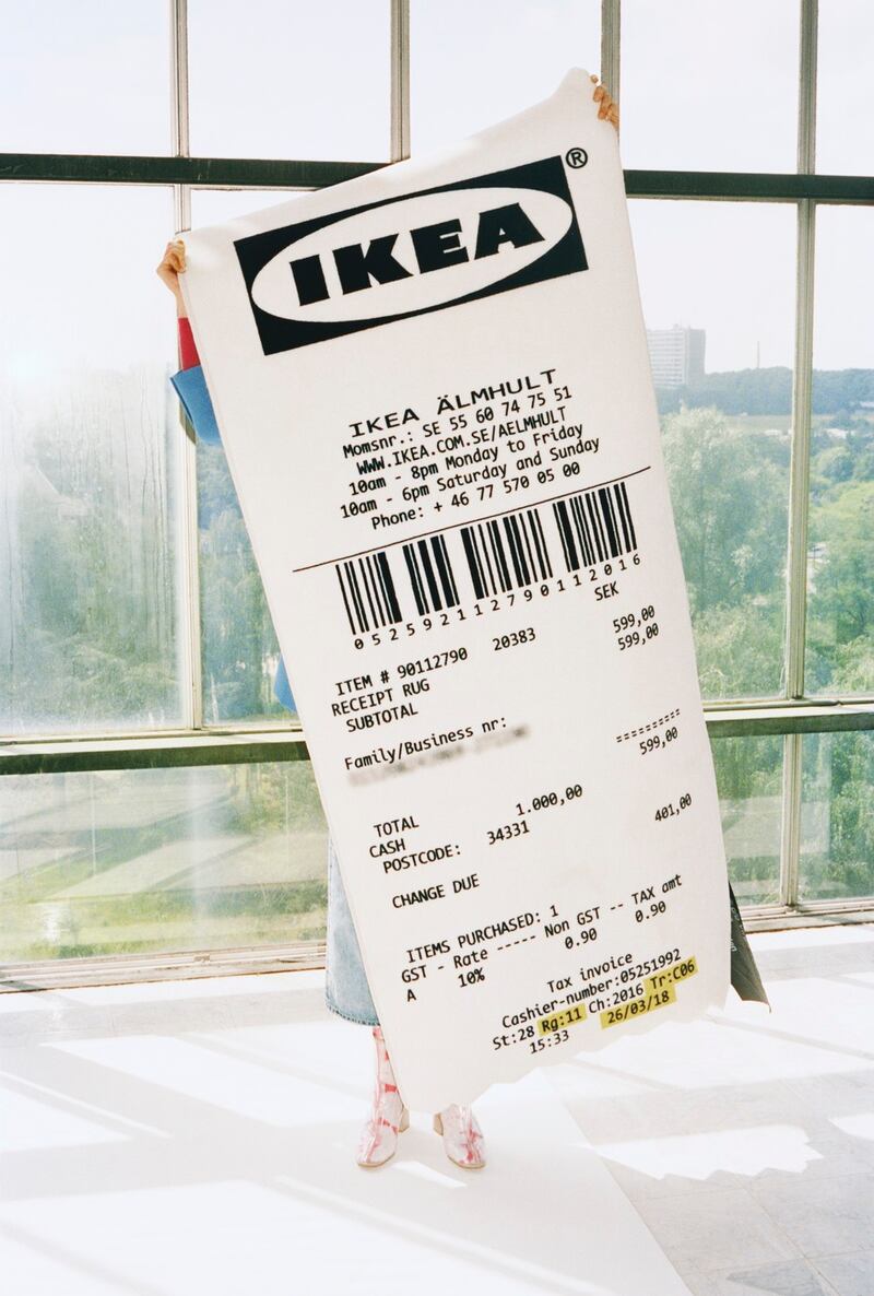Ikea receipt rug by Virgil Abloh.