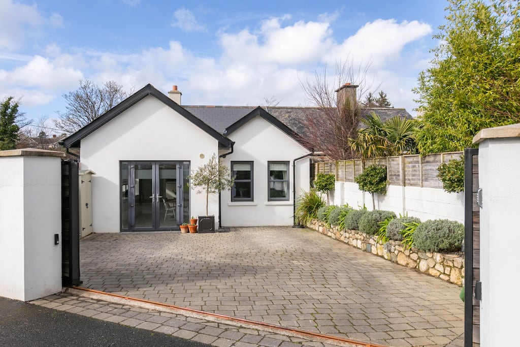 Back garden and rear entrance at 163 Ballyboden Road, Bolton Park, Rathfarnham