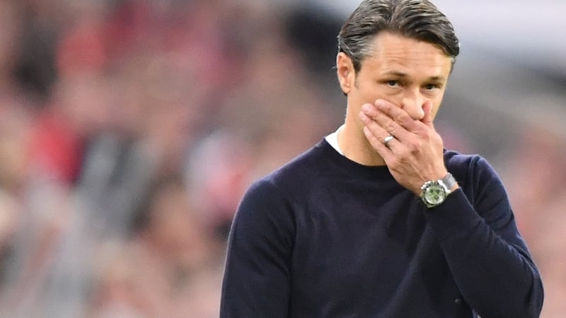 Niko Kovac stood down as Bayern Munich manager after his side’s 5-1 defeat to Eintracht Frankfurt. Photograph: Philipp Guelland/EPA