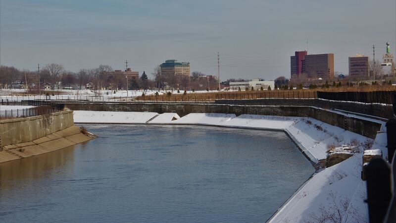 Flint river: in 2014 authorities began using it to supply water. The untreated water damaged the city’s dated lead pipes,  letting dangerous chemicals into thousands of homes. Photograph: Stephen Starr