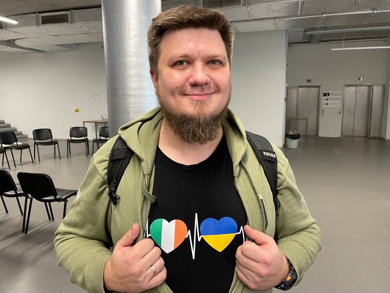 Ivan attending a course in the city run by visiting Irish medics. Photograph: Daniel McLaughlin