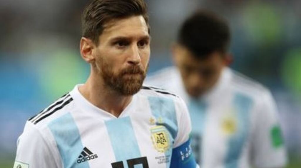 Lionel Messi against Croatia. “Messi will touch the ball a lot more,” said Argentina coach Jorge Sampaoli. Photograph: Getty Images
