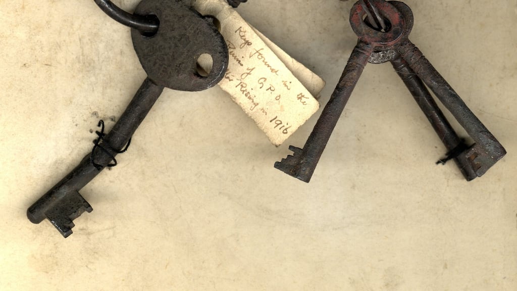 The keys which are said to have been found in the ruins of the GPO