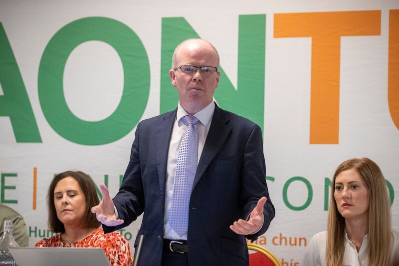Aontu leader Peadar Toibin during the party's local government manifesto 2023 launch at the Devenish Complex, Belfast. Photograph: Liam McBurney/PA Wire
